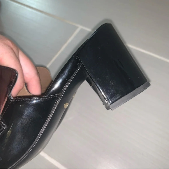 Vionic Annabel Patent Leather Open Back Loafer Mules Black 8 - Picture 3 of 10